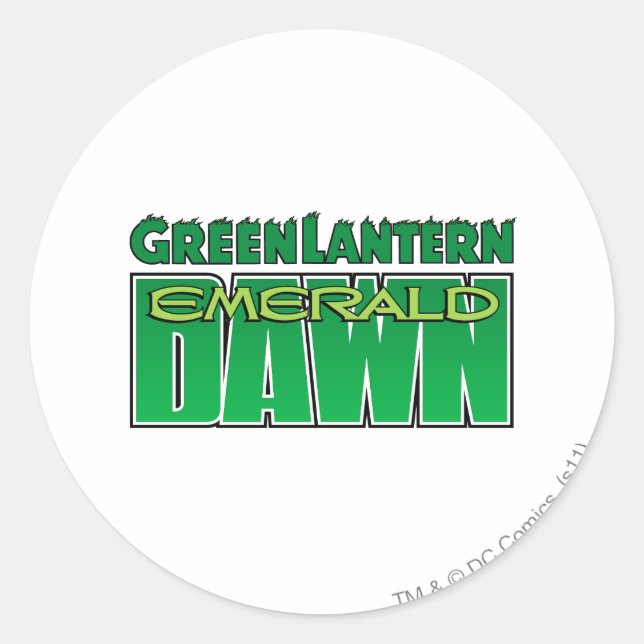 Pegatina Redonda Linterna verde - Logo de Emerald Dawn (Anverso)
