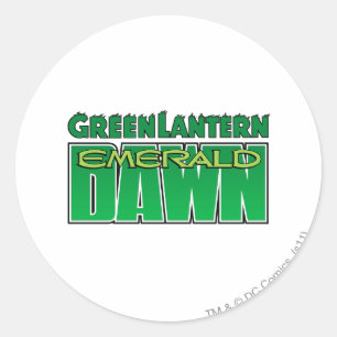 Pegatina Redonda Linterna verde - Logo de Emerald Dawn