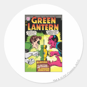 Pegatina Redonda Linterna verde vs Sinestro