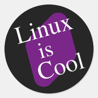 Pegatina Redonda Linux es genial