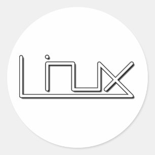 Pegatina Redonda Linux (suave)