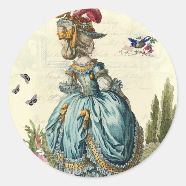 Pegatina Redonda l'invitación (ronda) (Anverso)