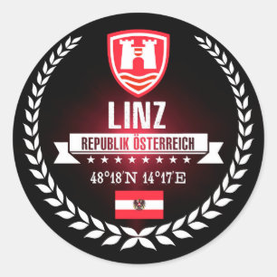 Pegatina Redonda Linz