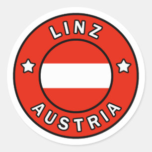 Pegatina Redonda Linz Austria