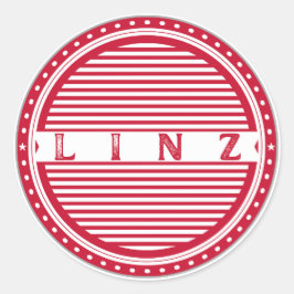 Pegatina Redonda Linz City Pride Emblem – Austria Identity