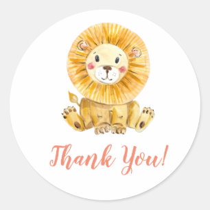 Pegatina Redonda Lion Gracias