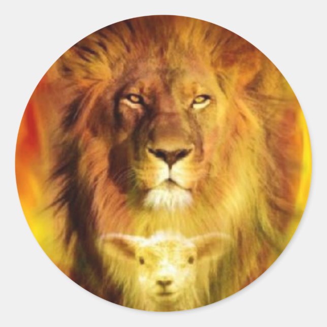 PEGATINA REDONDA LION OF JUDAH (Anverso)