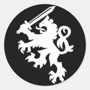 PEGATINA REDONDA LION_SWORD
