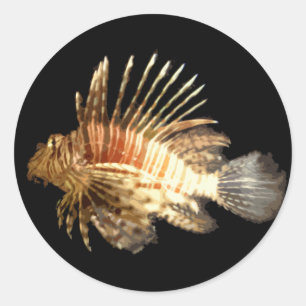 Pegatina Redonda Lionfish