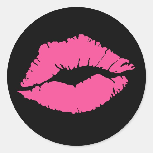 Pegatina Redonda "Lips de Diva" (Anverso)