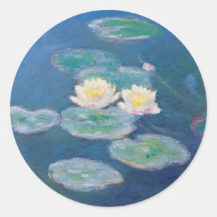 Pegatina Redonda Lirios de agua - Claude Monet