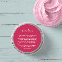 Pegatina Redonda Lista de ingredientes de escritura y escritura de 