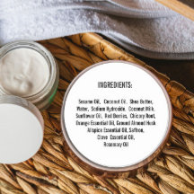Lista simple de ingredientes Cosméticos para el cu
