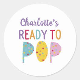 Pegatina Redonda Listo para abrir las pestañas