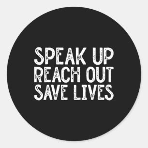 Pegatina Redonda Listón Morado de Conciencia sobre Sobredosis Adicc