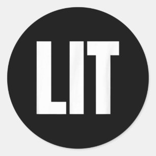Pegatina Redonda Lit Funny Audaz Texto Audaz Humor De Palabra