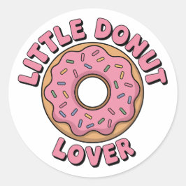Pegatina Redonda Little Donut Lover | Niño