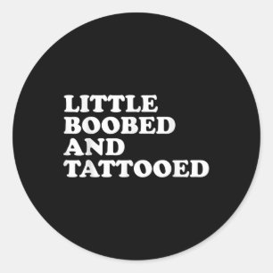 Pegatina Redonda Little Ed Y Tattooed - Tattoo