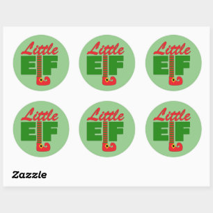 Pegatina Redonda Little Elf
