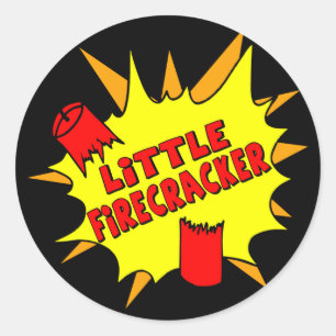 Pegatina Redonda Little Firecracker