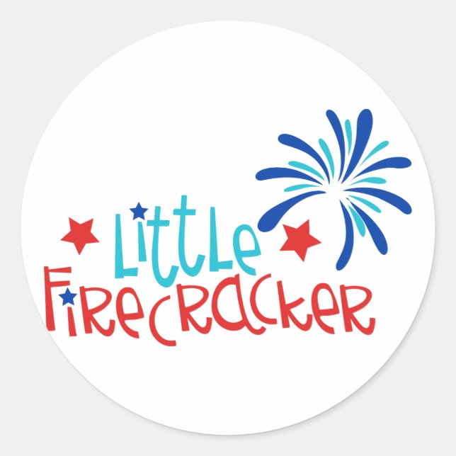 Pegatina Redonda Little Firecracker (Anverso)
