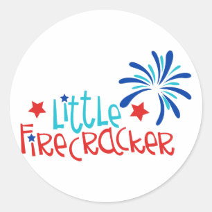 Pegatina Redonda Little Firecracker
