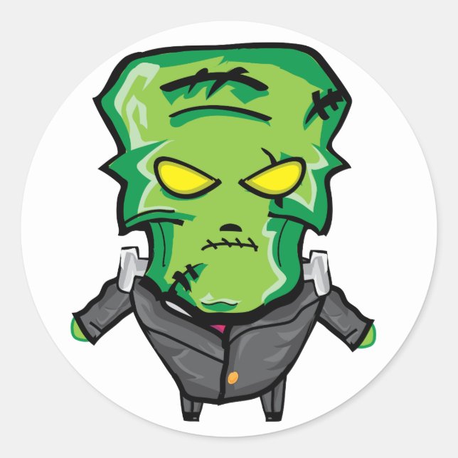 Pegatina Redonda Little Frankie (Anverso)