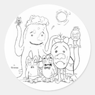 Pegatina Redonda Little Gladys Goomergutts