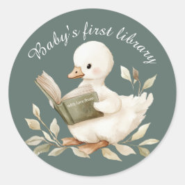 Pegatina Redonda Little Goose Baby’s First Library Book Stickers