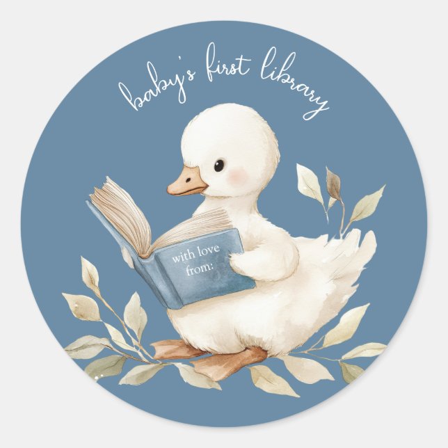 Pegatina Redonda Little Goose Book Stickers – Baby’s First Library (Anverso)