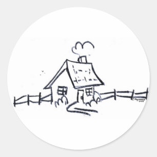 Pegatina Redonda LittLe hOuSe