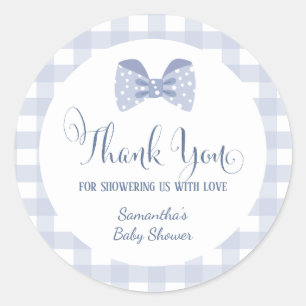 Pegatina Redonda Little Man Blue bow tie