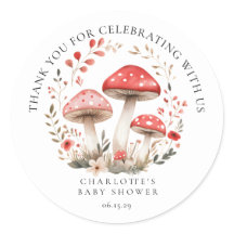 Little Mushroom Wildflowers Baby Shower Gracias