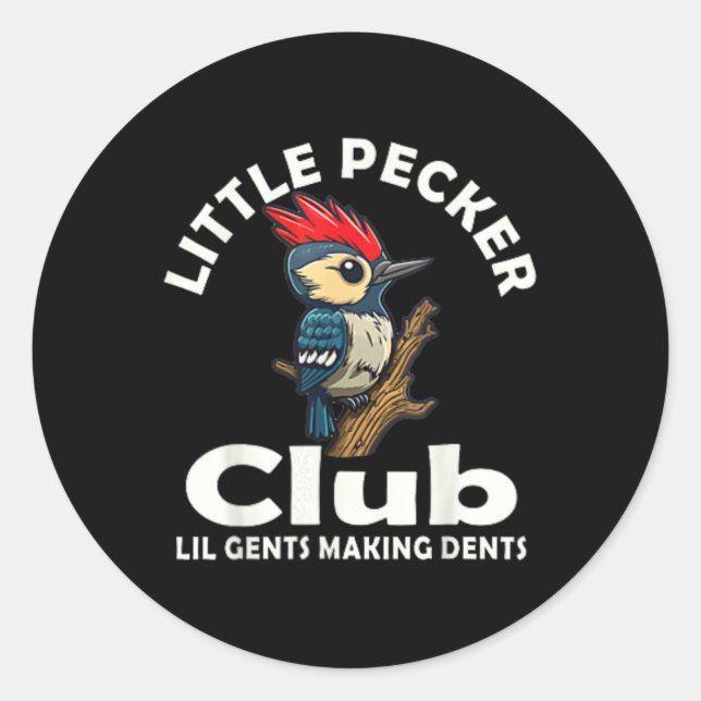 Pegatina Redonda Little Pecker Club Shirant Front And Back (Anverso)