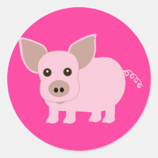 Pegatina Redonda Little Piggie