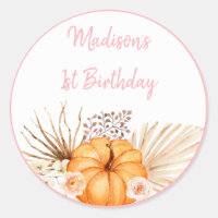 Little Pumpkin Boho Floral Cumpleaños