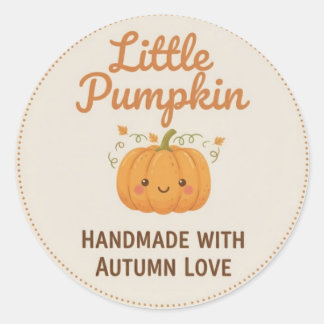Pegatina Redonda Little Pumpkin Fall Sticker