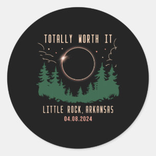 Pegatina Redonda Little Rock Arkansas Totalmente Vale It 2024 Solar