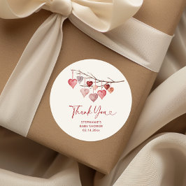 Pegatina Redonda Little Slove Valentines Baby Shower