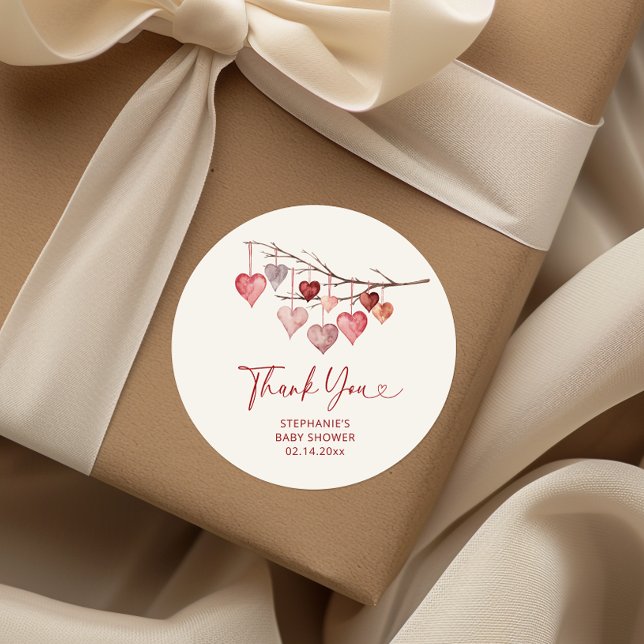 Pegatina Redonda Little Slove Valentines Baby Shower (Subido por el creador)