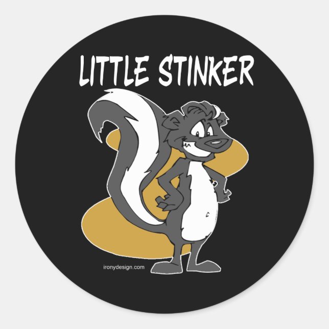 Pegatina Redonda Little Stinker (Anverso)