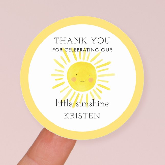 Pegatina Redonda Little Sunshine Gracias A Favor (Subido por el creador)