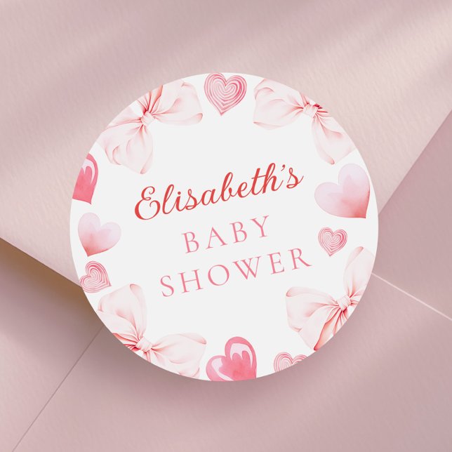 Pegatina Redonda Little Sweetheart Baby Shower (Subido por el creador)