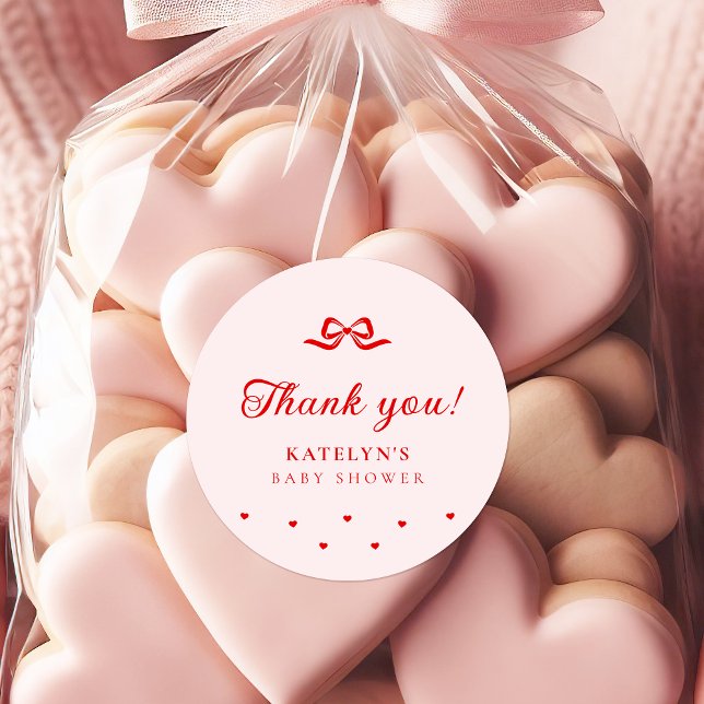 Pegatina Redonda Little Sweetheart Baby Shower Stickers (Subido por el creador)