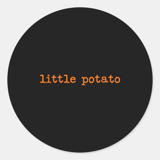 Pegatina Redonda Little Tato Sweet Tato Thanksgiving Family Matchin (Anverso)