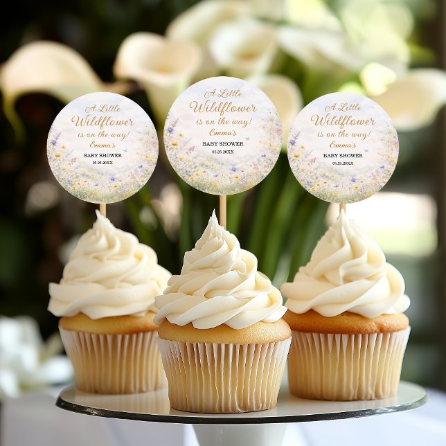 Pegatina Redonda Little Wildflower Pastel Meadow Spring Floral (Subido por el creador)