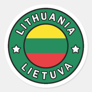 Pegatina Redonda Lituania Lietuva