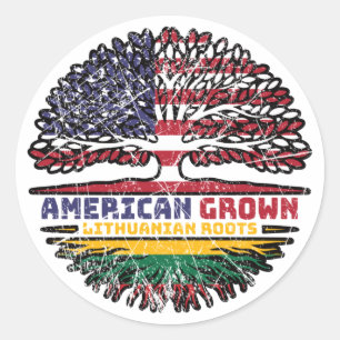 Pegatina Redonda Lituania Lituania Lituania Lituania Estados Unidos