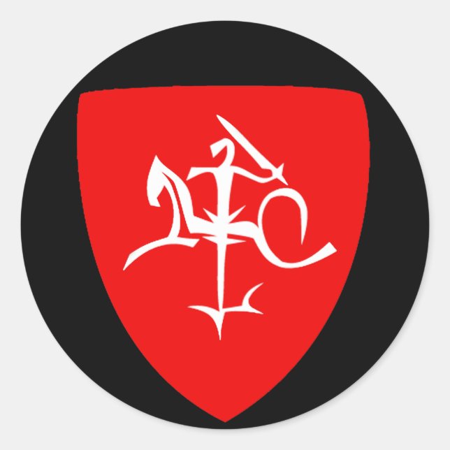 Pegatina Redonda Lituania Vytis Naujoji Lietuva (Anverso)
