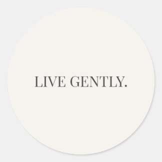 Pegatina Redonda Live Gently – Serie Soft Living